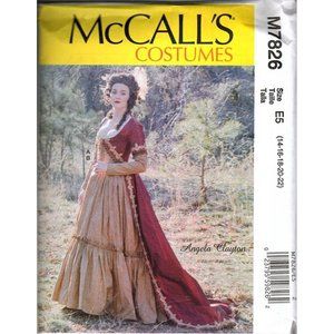 McCalls M7826 Misses 14 to 22 Historical Costume Victorian Dress Pattern New